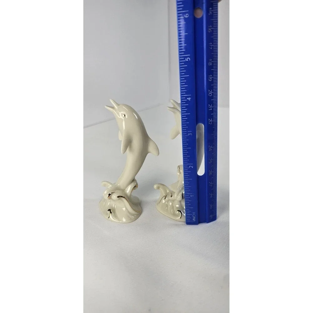 Lenox Fine China Dolphins On Wave Pair 4